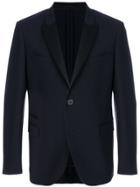 Neil Barrett Black Satin Trimmed Double Button Dinner Jacket - Blue