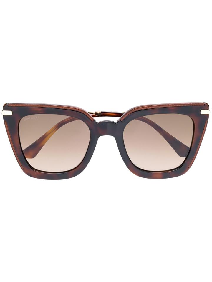 Jimmy Choo Eyewear Ciagras Oversized Sunglasses - Brown