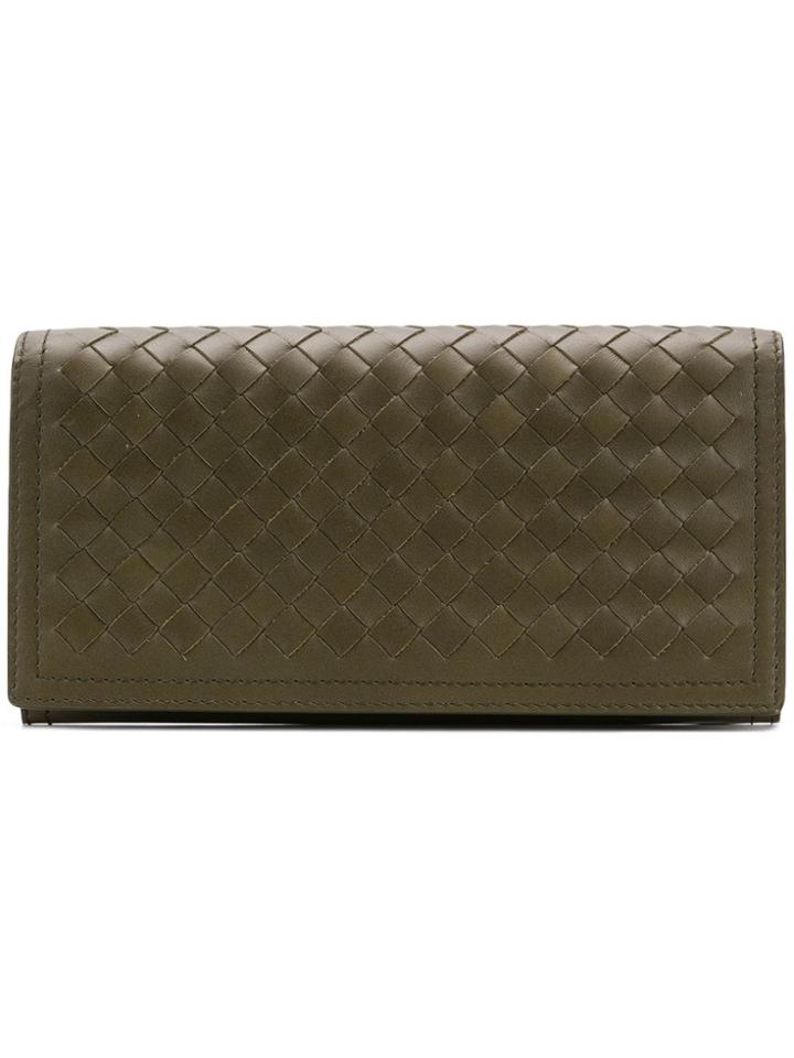 Bottega Veneta Intrecciato Continental Wallet - Green