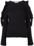 Dorothee Schumacher Cut-out Ruffle Jumper, Women's, Size: Iii, Blue, Virgin Wool