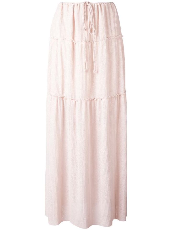 See By Chloé Pleated Maxi Skirt - Pink