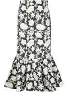 Alexis Floral Embroidered Skirt - White