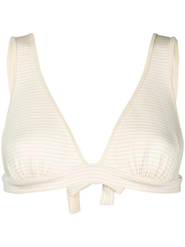 Marysia Deep V-neck Bikini Top - Nude & Neutrals