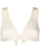Marysia Deep V-neck Bikini Top - Nude & Neutrals