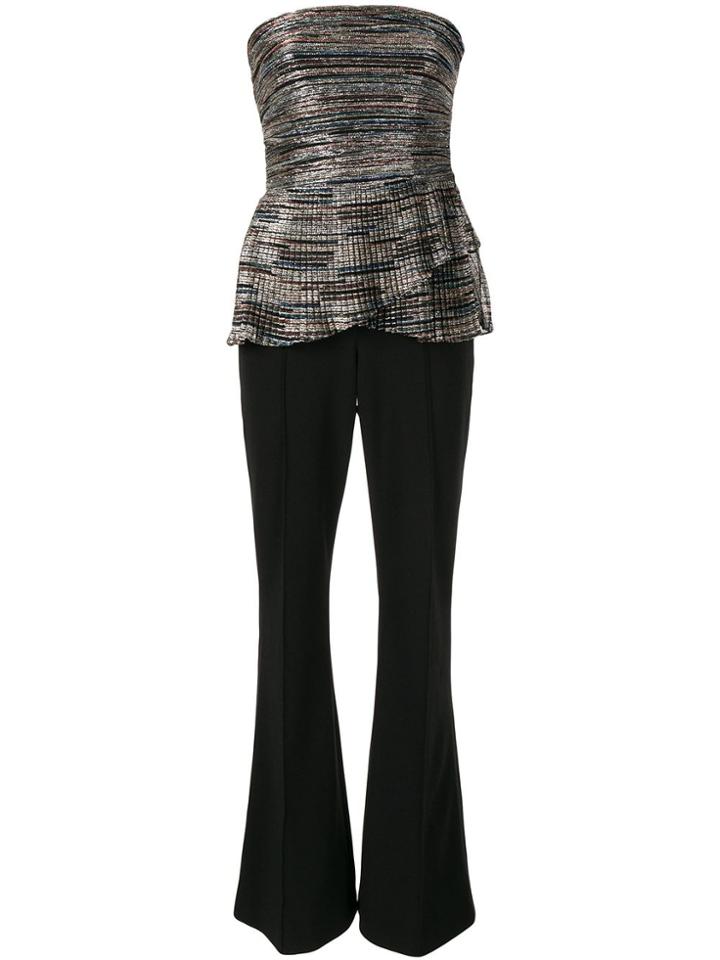 Rebecca Vallance Strapless Tailored Jumpsuit - Black