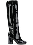 Maison Margiela Patent High Boots - Black
