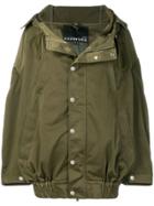 Chen Peng Oversized Hooded Jacket - Green