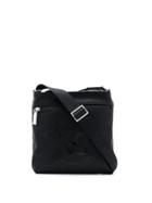Versace Jeans Embossed Logo Messenger Bag - Black