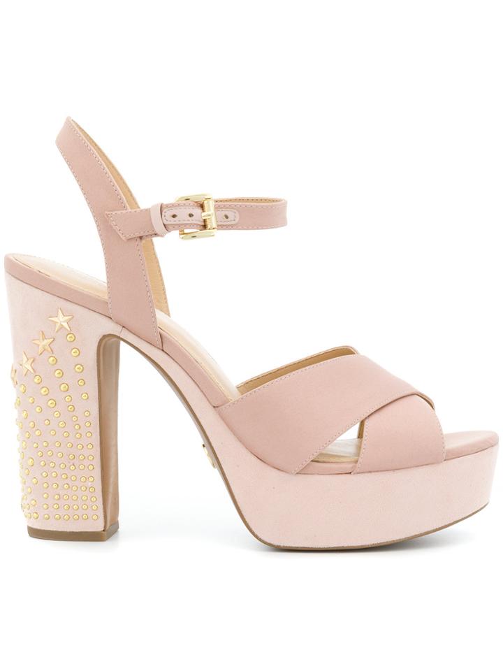 Michael Michael Kors Starry Night Platform Sandals - Pink & Purple