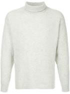 Caban Waffle Knit Jumper - Grey