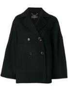 Salvatore Ferragamo Double Breasted Cape - Black