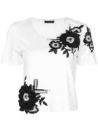 Natori Floral Embroidered T-shirt - White