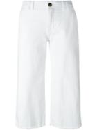 Current/elliott 'the Hampden' Cropped Trousers, Women's, Size: 29, White, Cotton/spandex/elastane
