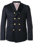 Thom Browne Cavalry Twill Double-breasted Pintuck Sport Coat - Blue