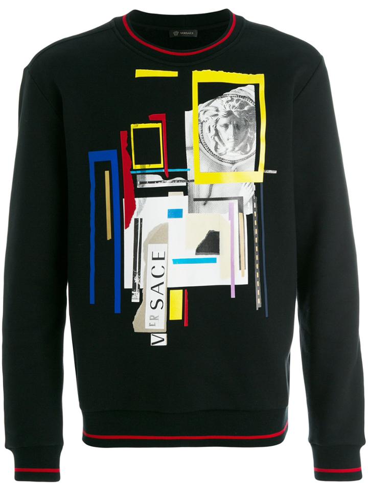 Versace Jp Collage Print Sweatshirt - Blue