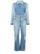 Re/done Denim Zip Jumpsuit - Blue