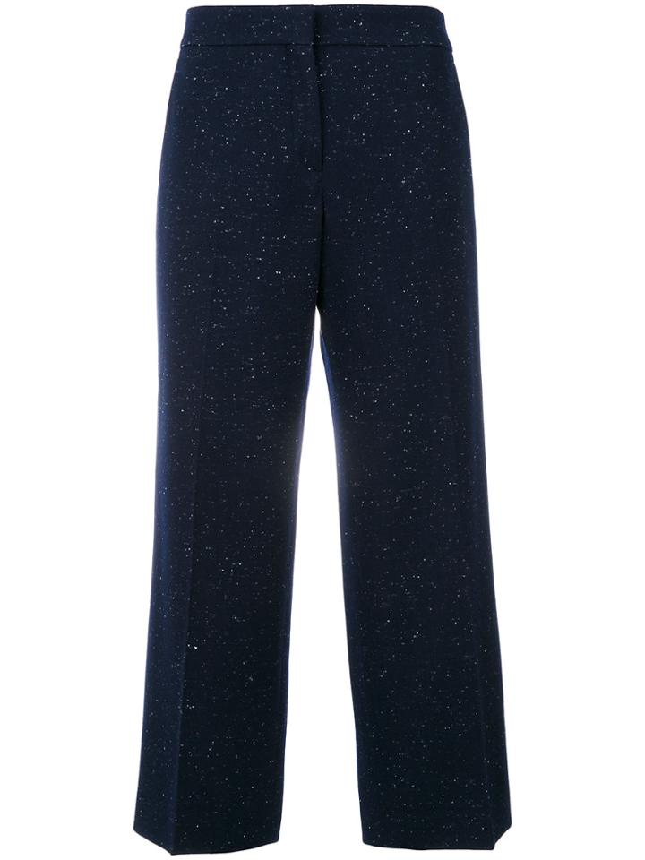 Pringle Of Scotland Wide-leg Cropped Pants - Blue