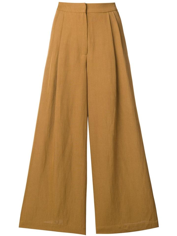 Isa Arfen Cropped Palazzo Trousers - Neutrals
