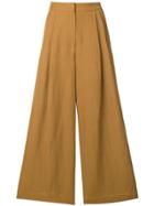 Isa Arfen Cropped Palazzo Trousers - Neutrals