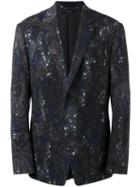 Issey Miyake Men - Patterned Blazer - Men - Cupro/wool - 3, Black, Cupro/wool