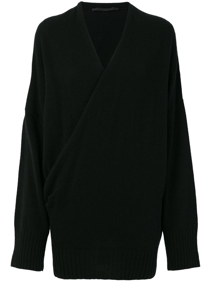 Haider Ackermann V-neck Wrap Front Jumper - Black