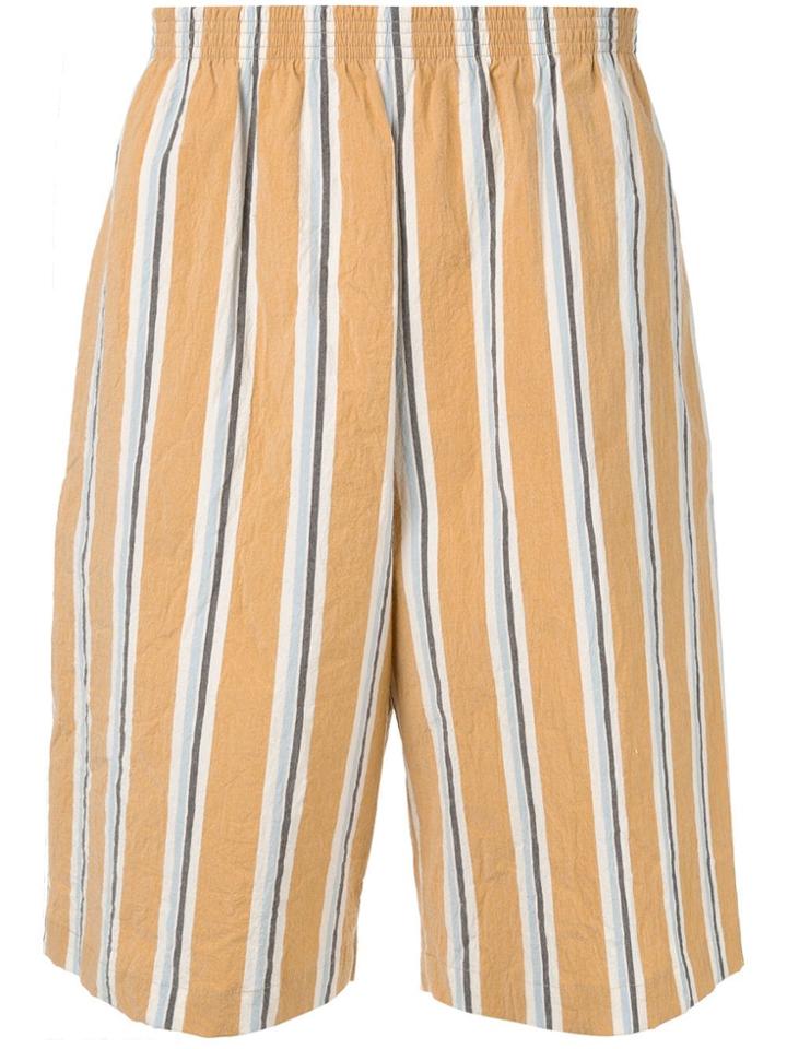 Tomorrowland Striped Bermuda Shorts - Brown