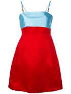 Versace Vintage Colour Block Cocktail Dress - Red