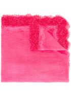 Ermanno Scervino Lace Trim Scarf, Women's, Pink/purple, Cotton