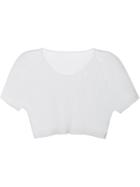 Pleats Please By Issey Miyake Mesh Crop Top