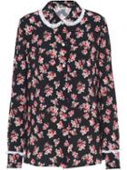 Miu Miu Floral-print Blouse - Black