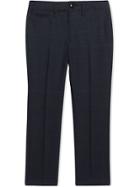 Burberry Kids Teen Prince Of Wales Check Wool Tailored Trousers - Blue