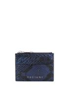 Orciani Logo Snakeskin-effect Wallet - Blue