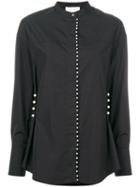 3.1 Phillip Lim - Faux Pearl Embellished Shirt - Women - Cotton - 8, Black, Cotton