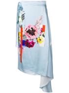 Preen By Thornton Bregazzi Floral Skirt - Blue