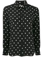 Saint Laurent Dotted Buttoned Shirt - Black