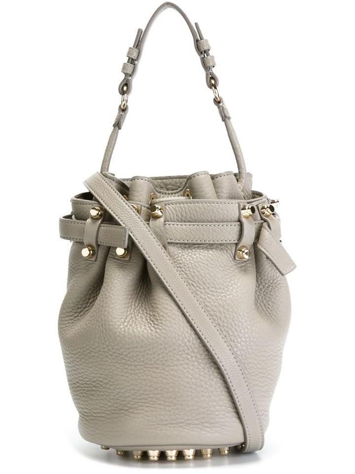 Alexander Wang 'diego' Bucket Crossbody Bag, Women's, Grey, Leather