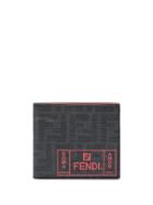 Fendi Fabric Bi-fold Wallet - Black
