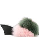 Tu Es Mon Trésor Fur Heel Mules - Pink