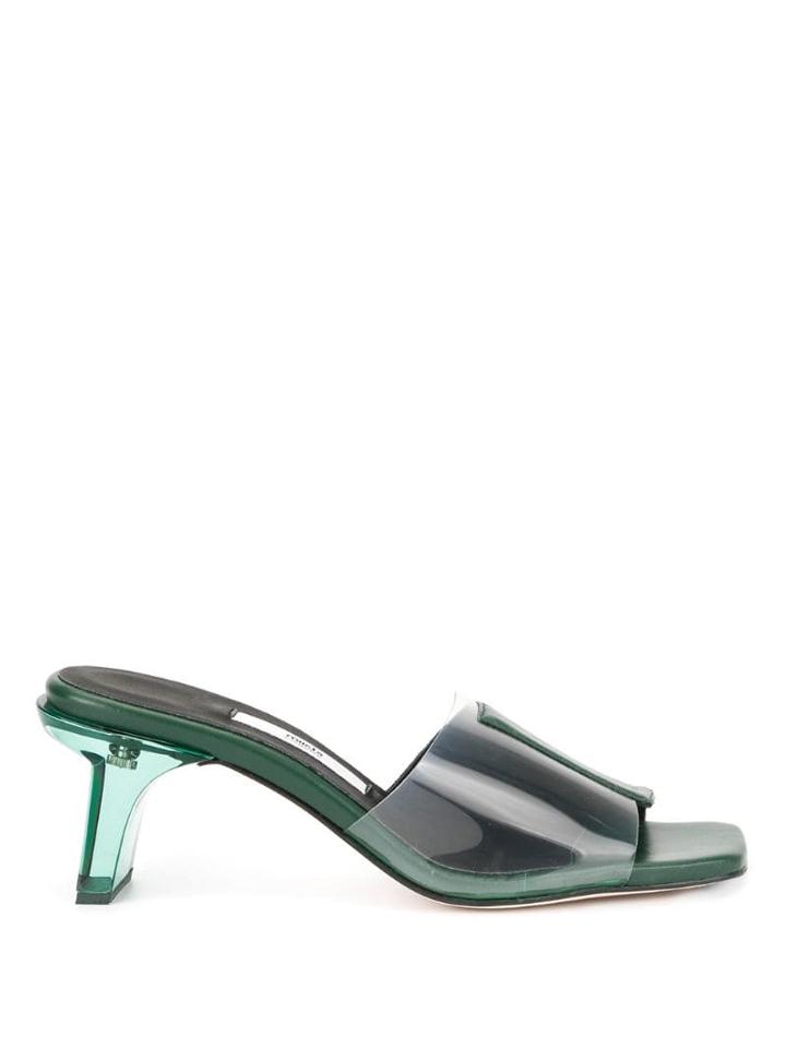 Miista Indira Clear Sandals - Green