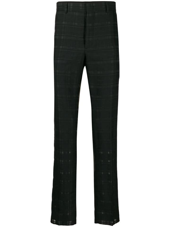 Fendi Checked Trousers - Black