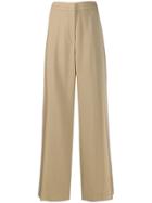 Agnona Wide Leg Trousers - Neutrals