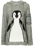 Chanel Pre-owned Cc Penguin Knitted Hoodie - Grey