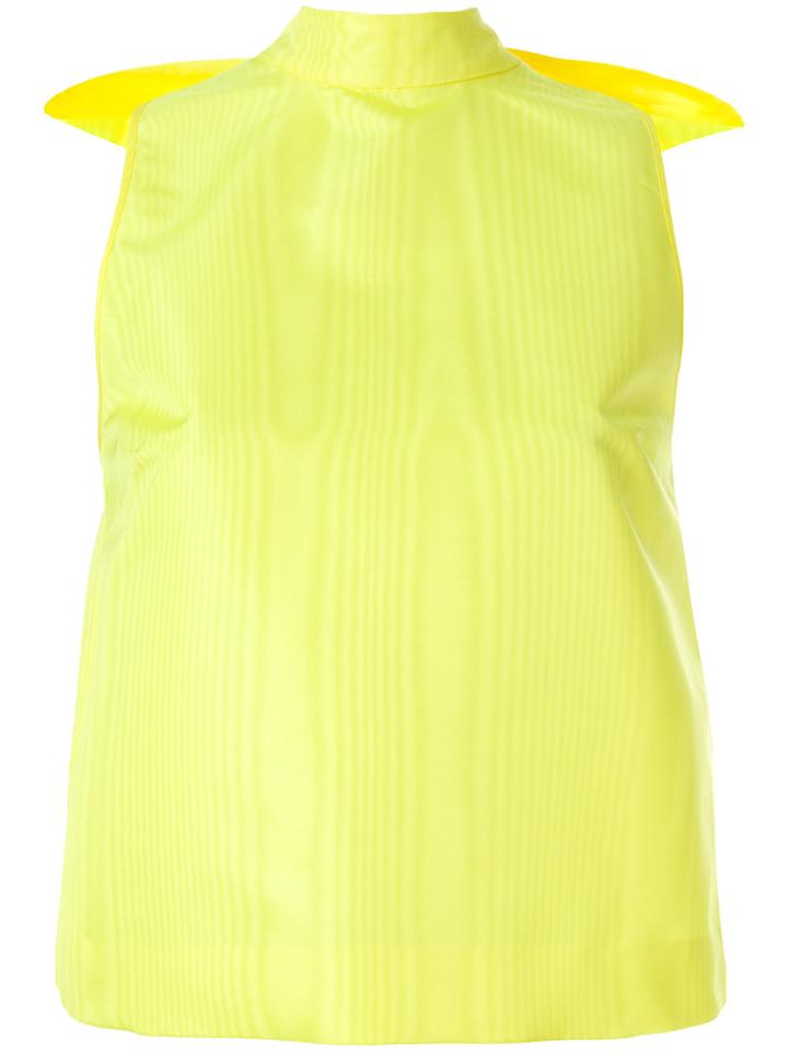 Msgm Giant Bow Sleeveless Blouse - Yellow & Orange