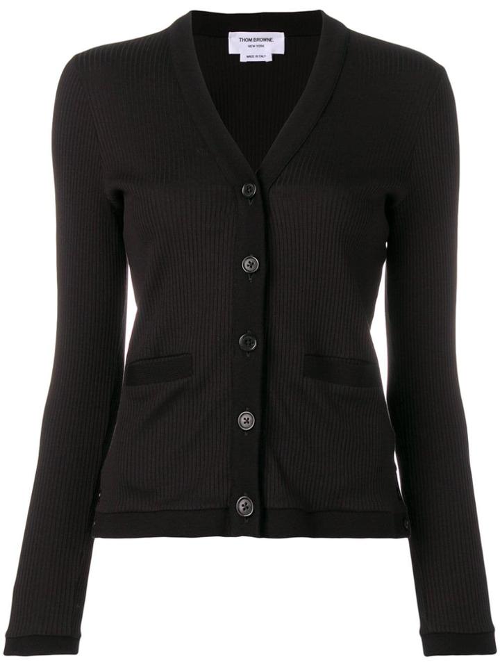 Thom Browne Lightweight Rib Cardigan - Black