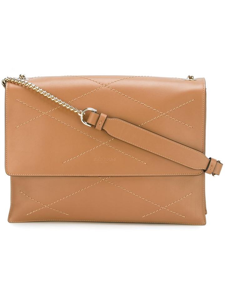 Lanvin 'sugar' Shoulder Bag, Women's, Nude/neutrals, Leather