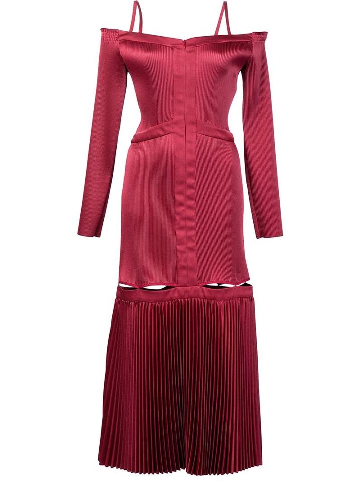 Barbara Casasola Off-the-shoulder Pleated Dress