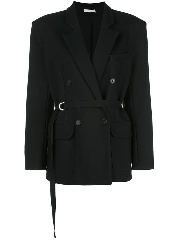 Tome Double-breasted Jacket - Black