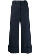 Jw Anderson Speckled Wide Leg Trousers - Blue