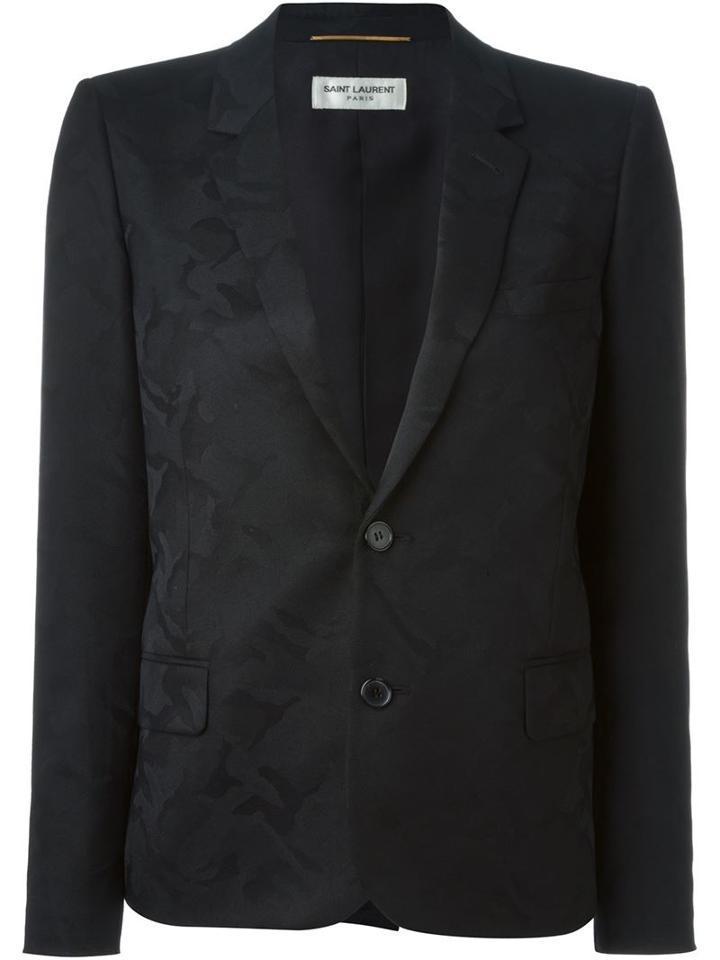 Saint Laurent Camouflage Jacquard Blazer