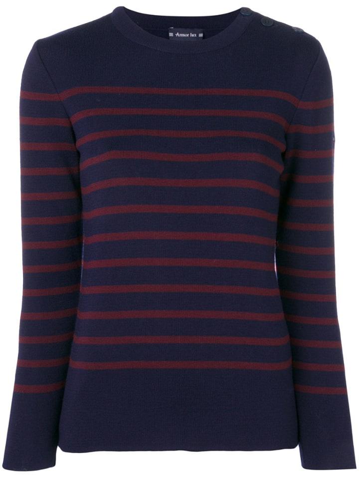 Armor Lux Striped Sweater - Blue